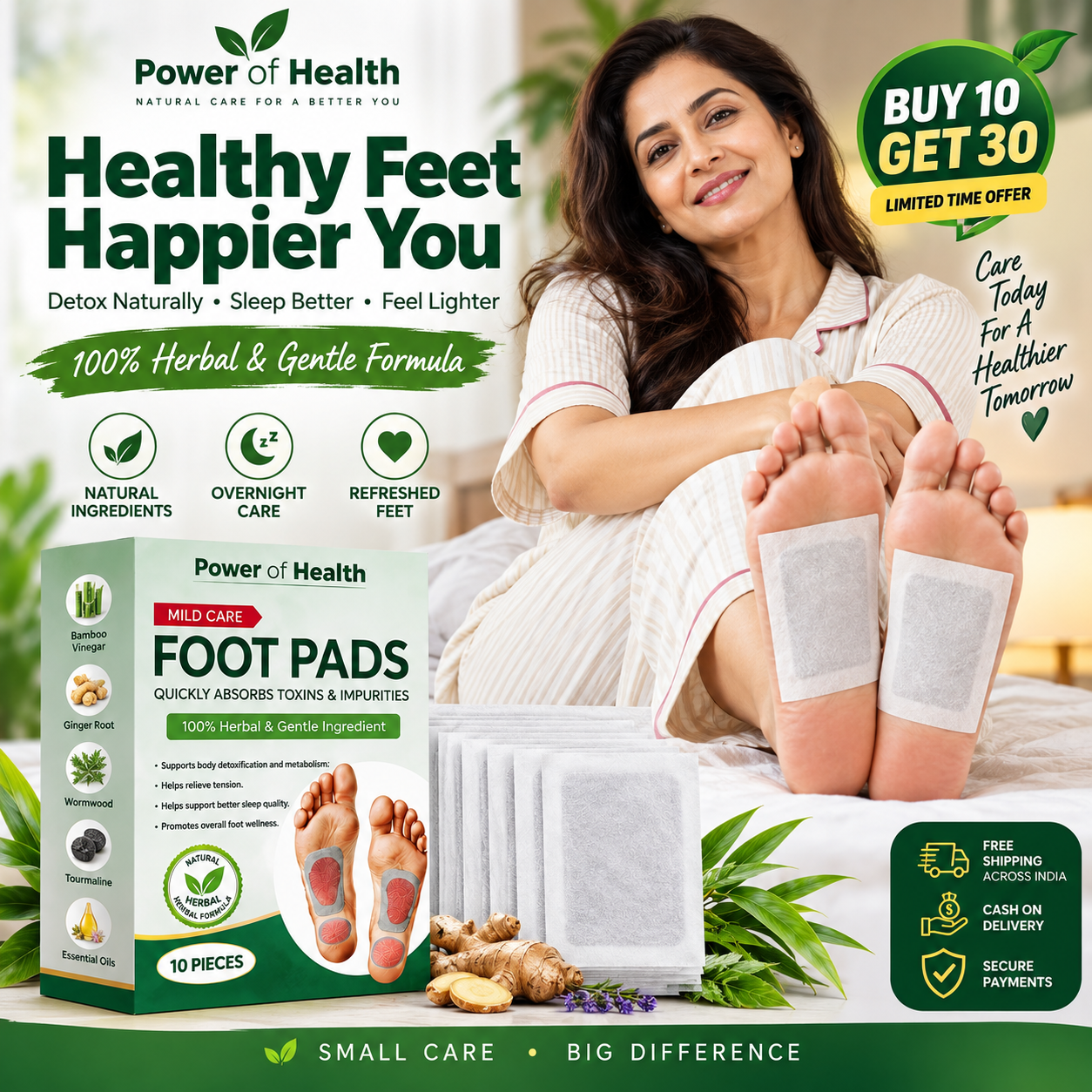 Herbal Foot Care Pads – Overnight Wellness & Healthy Lifestyle Support