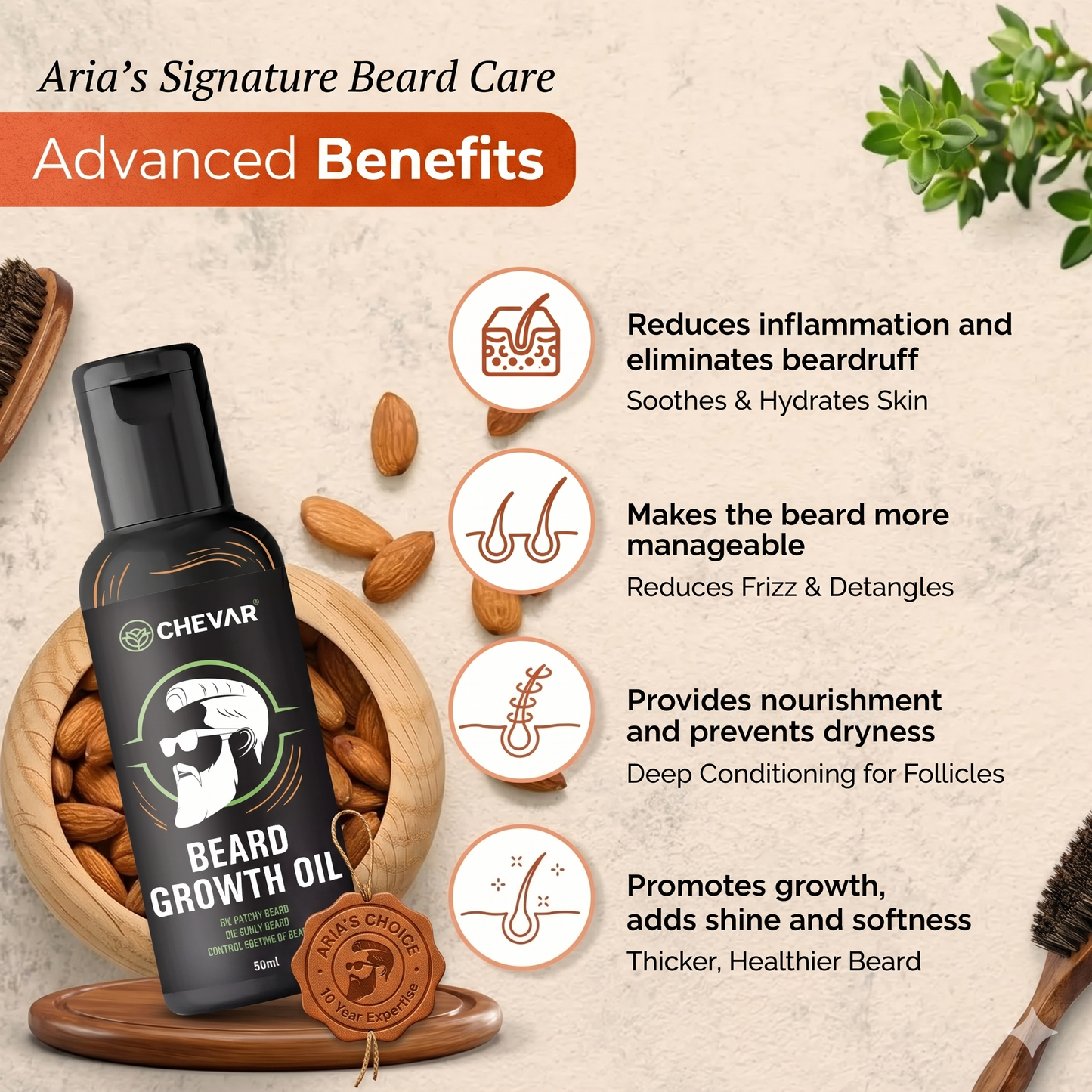 Chevar Beard Growth Oil for Men