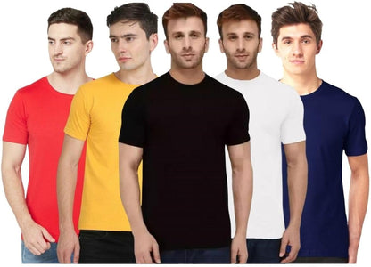 Crash Culture Men Slim Fit T-Shirt Pack of 5